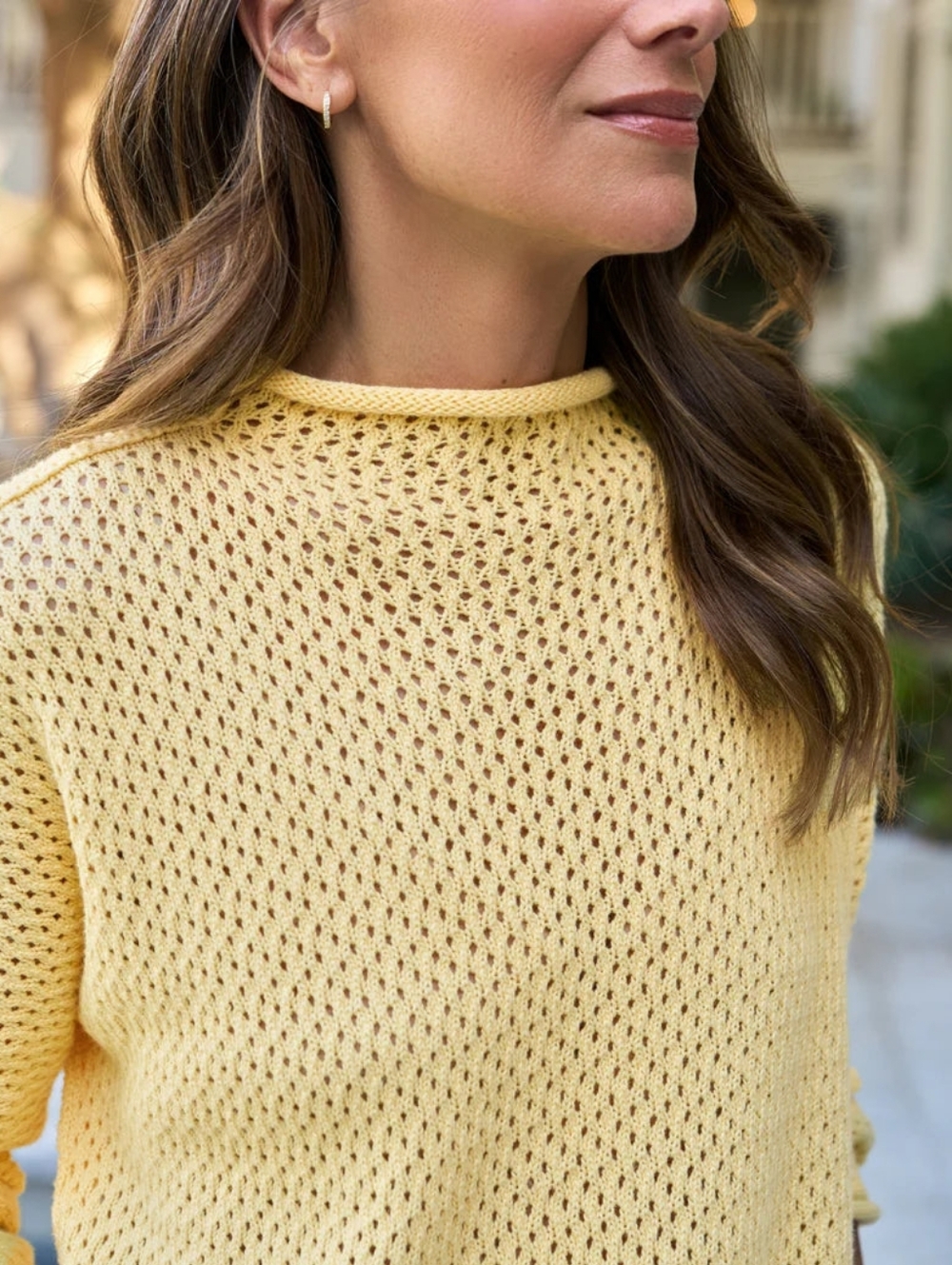 NWOT Frank & Eileen Monterey Sweater Lemon Small